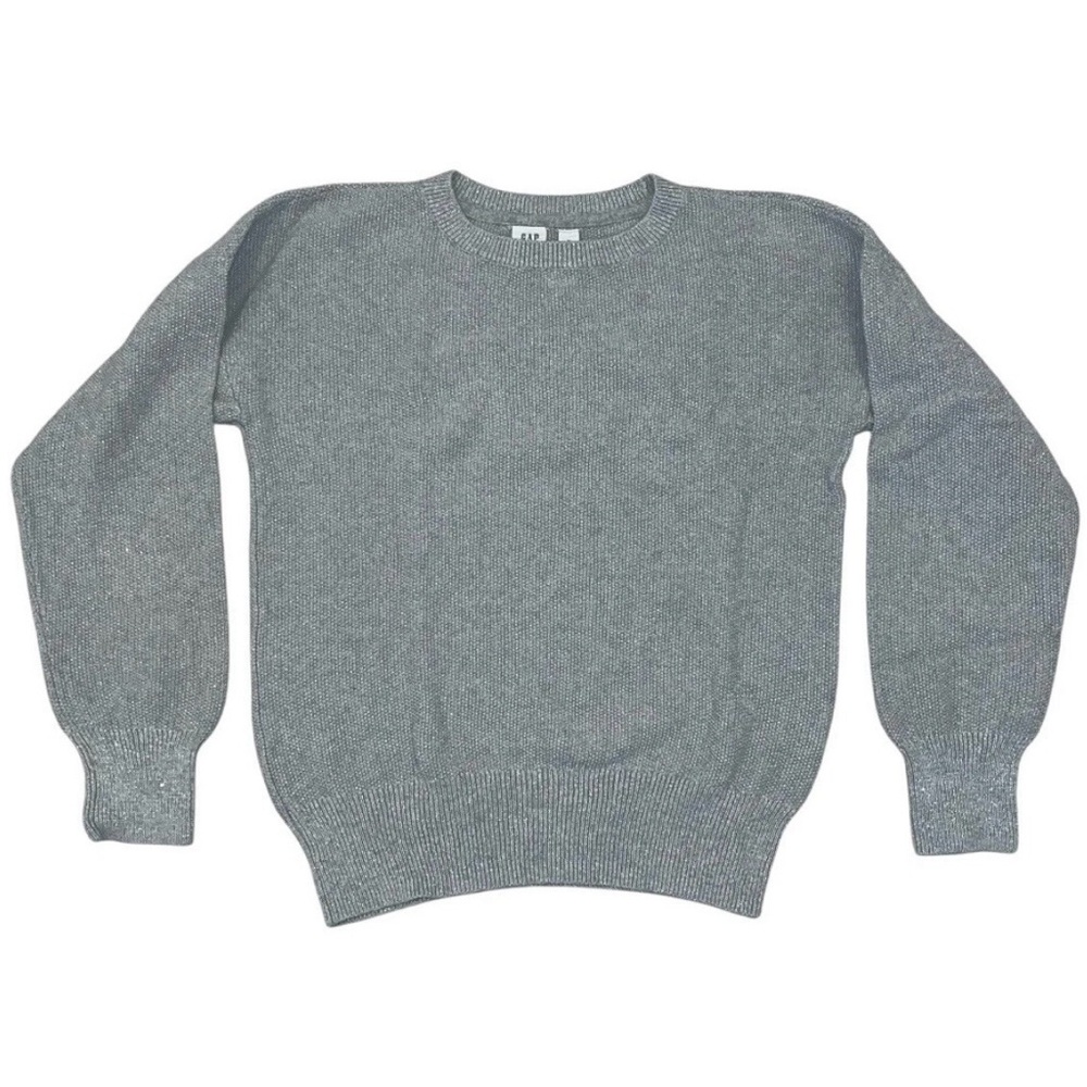 Gap Kids XL Knit Sweater Gray Silver Sparkle Shimmer